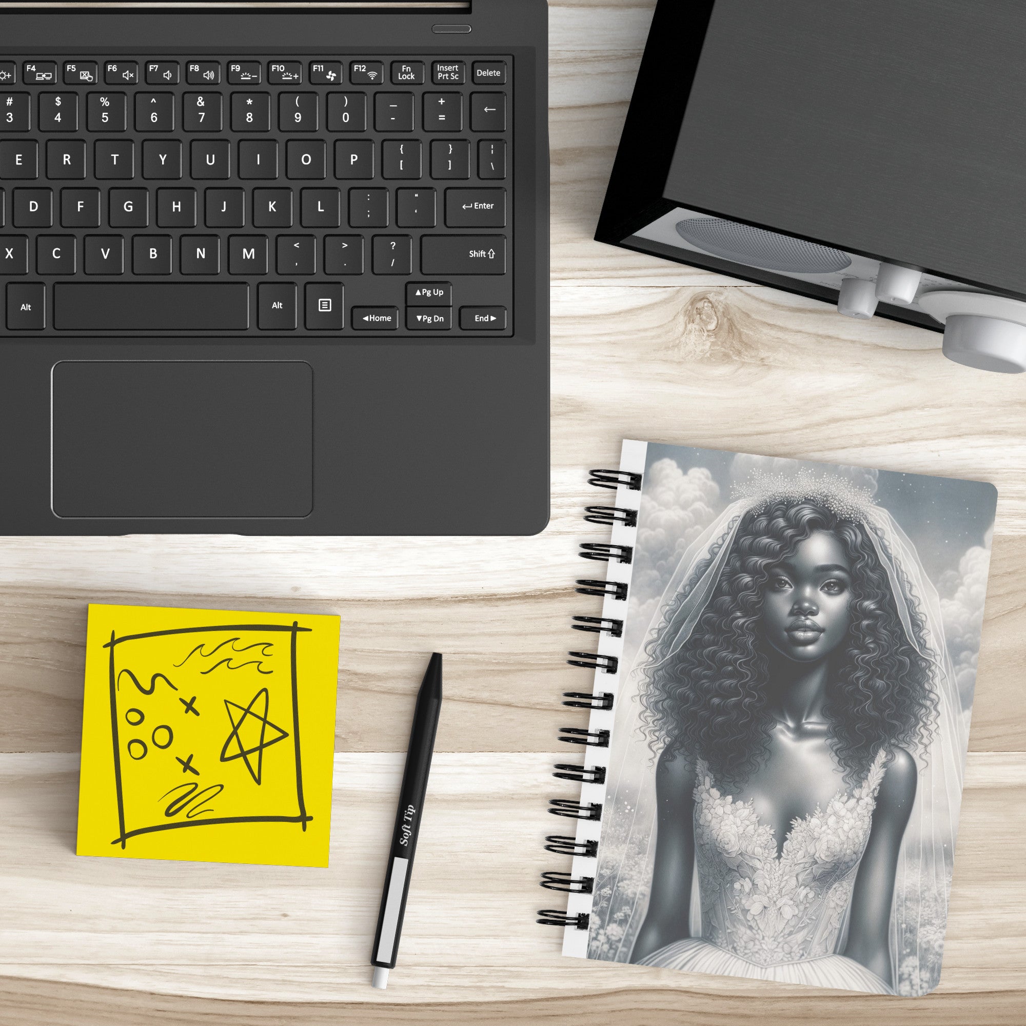 Black Bride Spiral Notebook