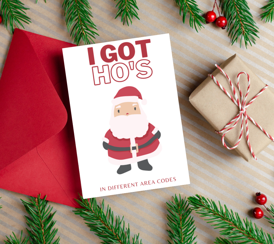 I GOT HO'S Christmas Card