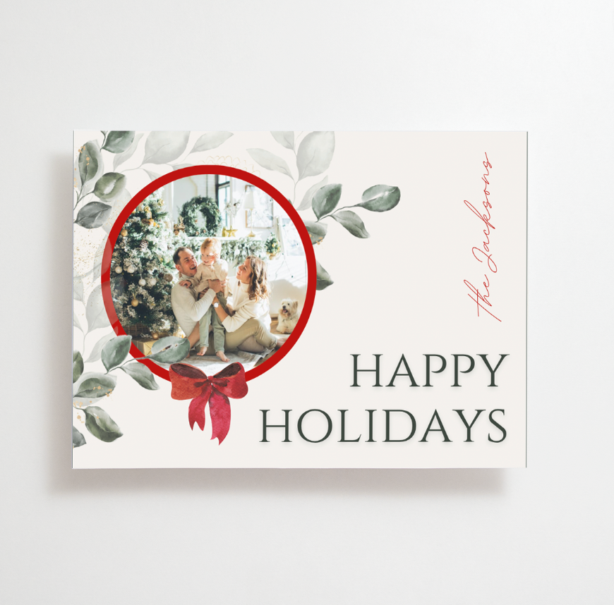 Photo Christmas Card Template