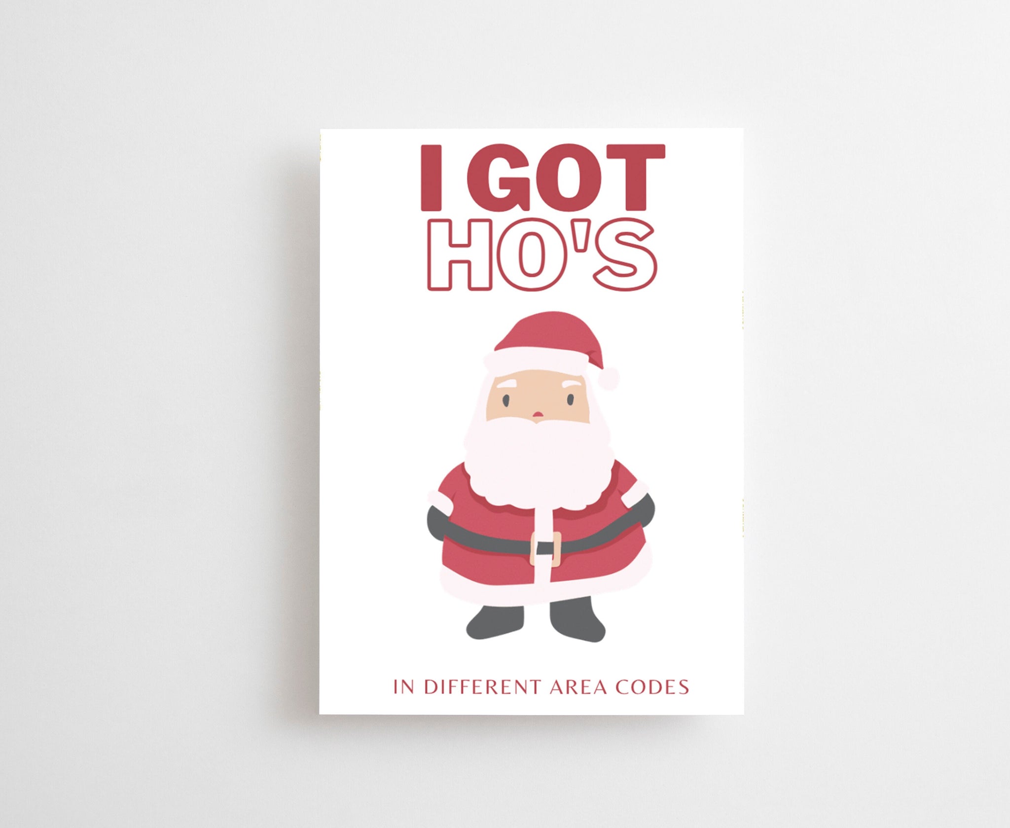 Photo Christmas Card Template | Editable Christmas Card | Instant Download | Minimalist Christmas Card | Editable Template | I GOT HO'S