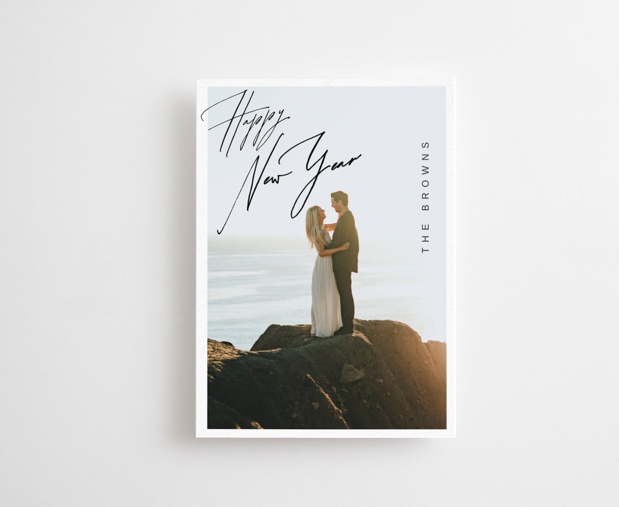 New Years Card with Photo Template, Editable New Years Photo Card, New Years Card Template, Card Download with Pictures