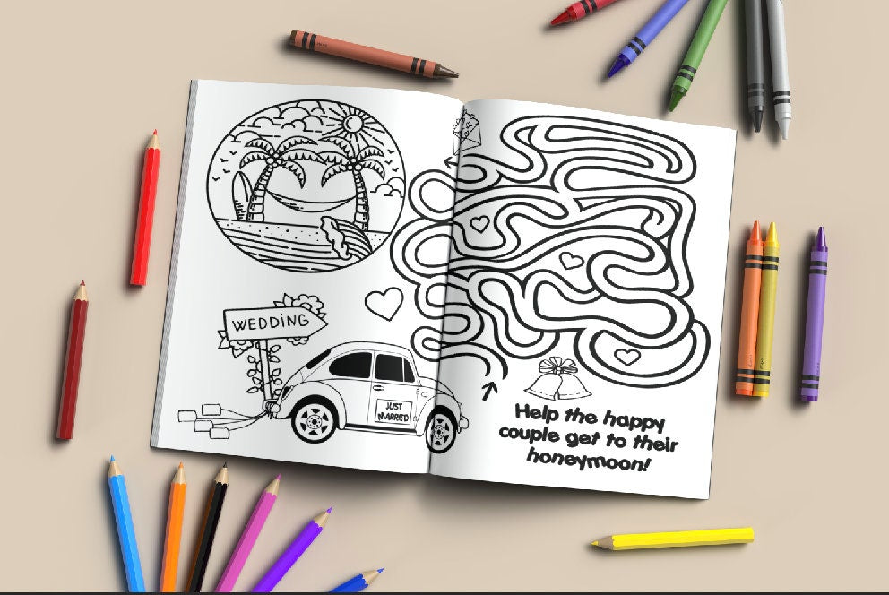 Ring Bearer Proposal Gift or Ring Security Proposal Gift Wedding Crayons, Wedding Coloring Book