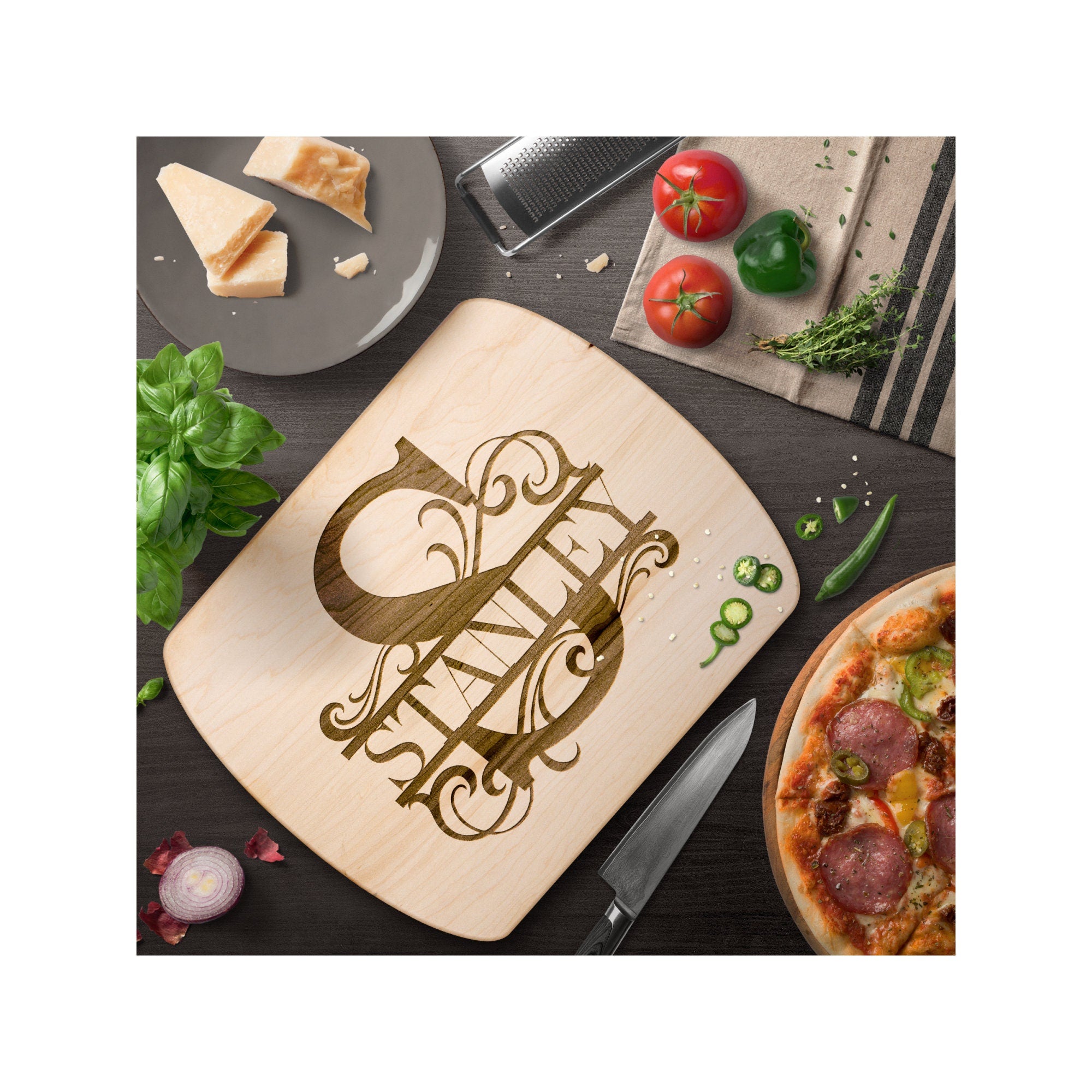 Custom Monogrammed Cutting Board