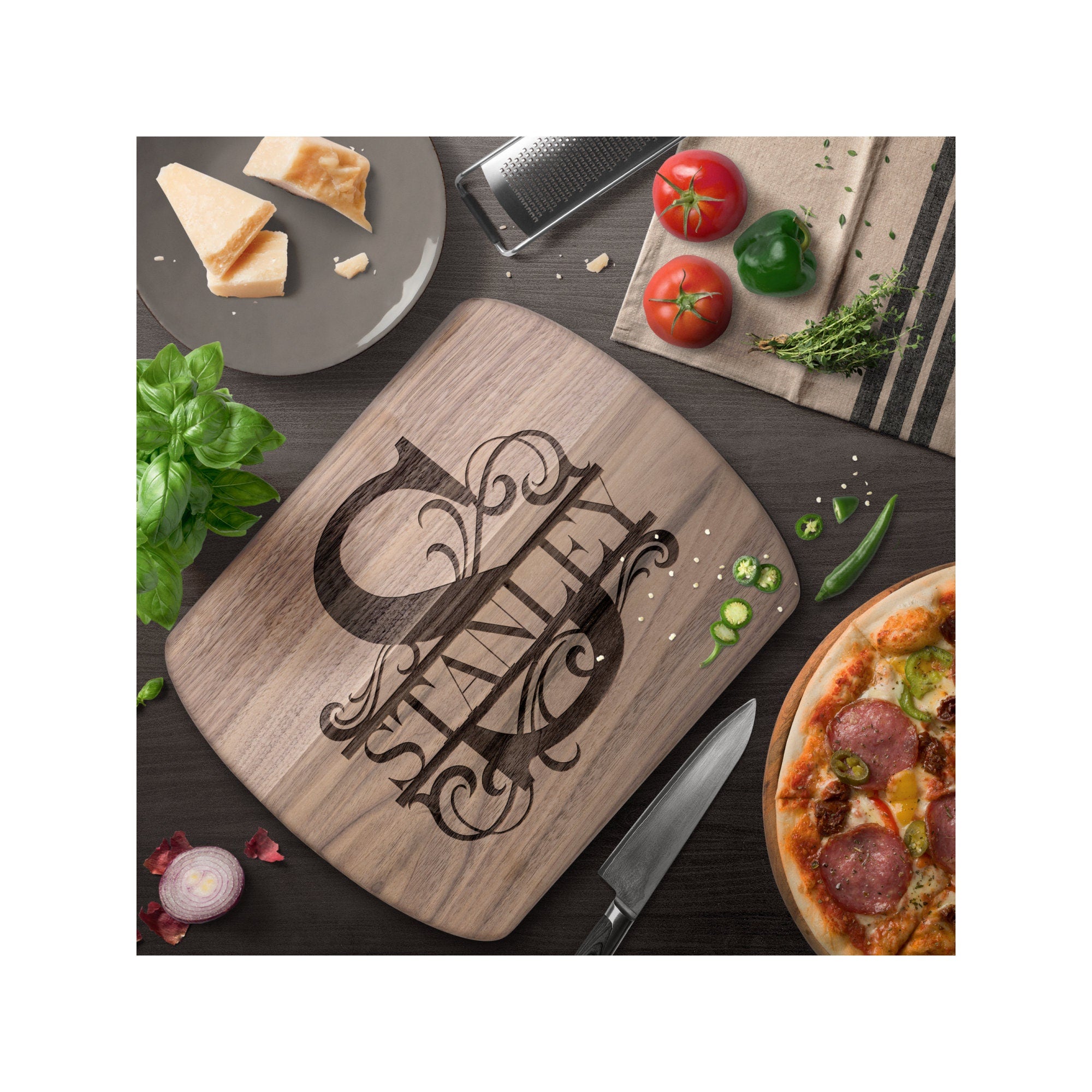 Custom Monogrammed Cutting Board