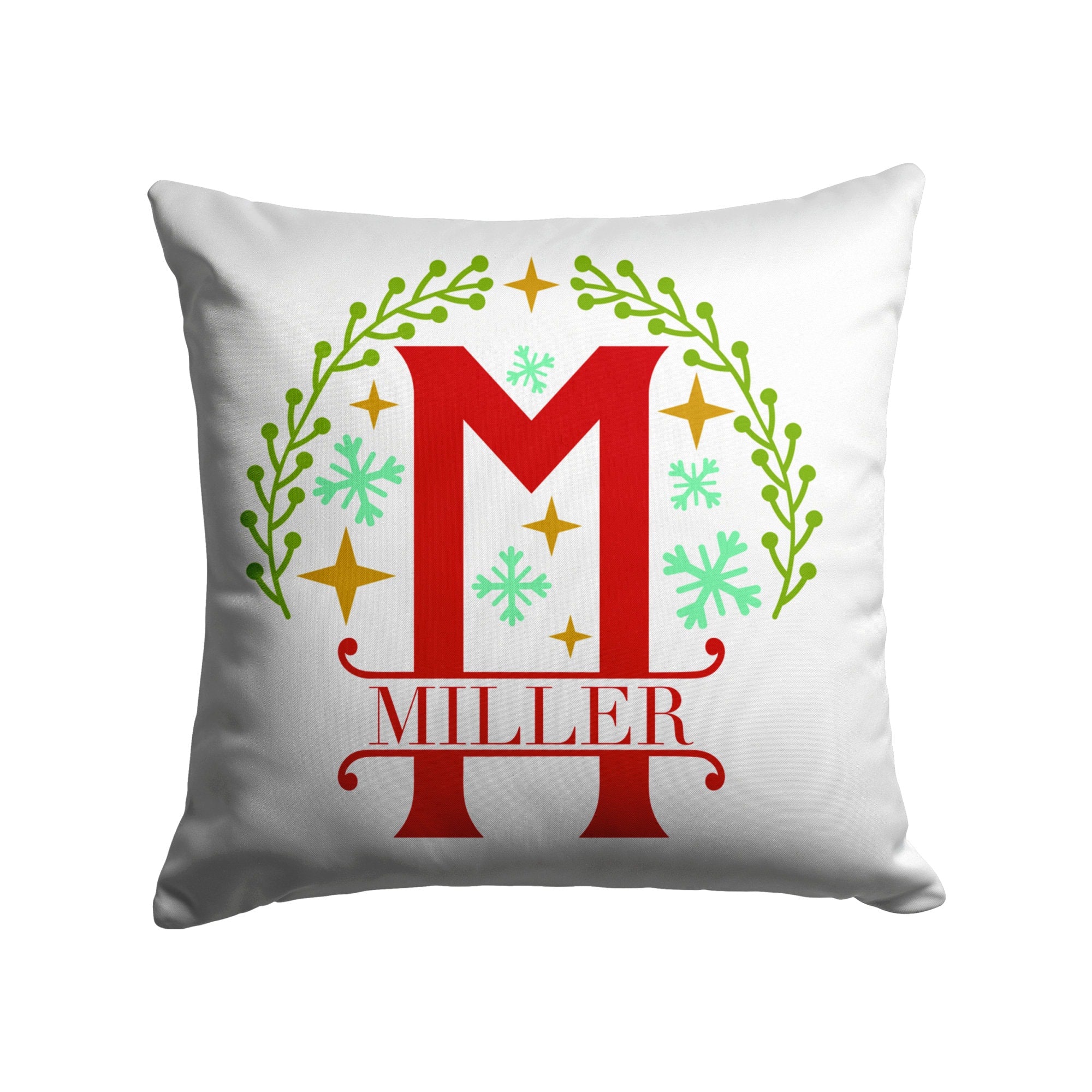 Monogrammed Holiday Pillow