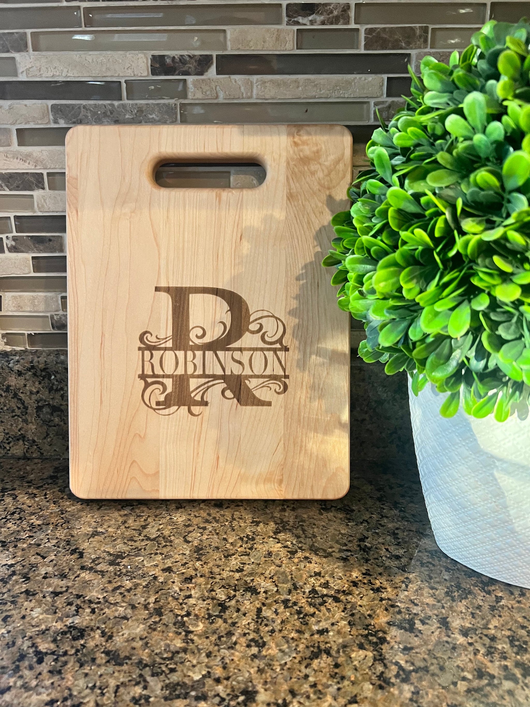 Custom Monogrammed Cutting Board