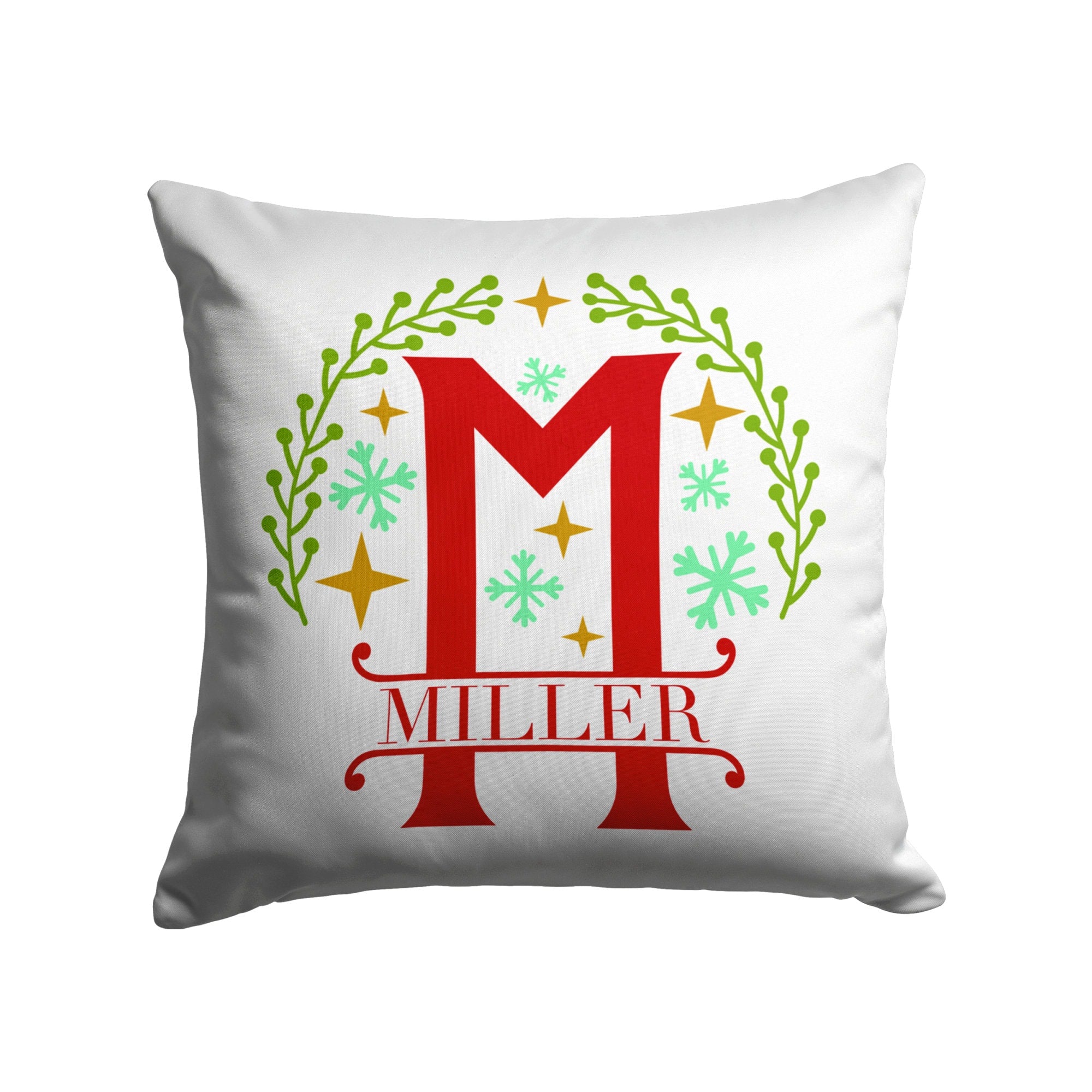 Monogrammed Holiday Pillow