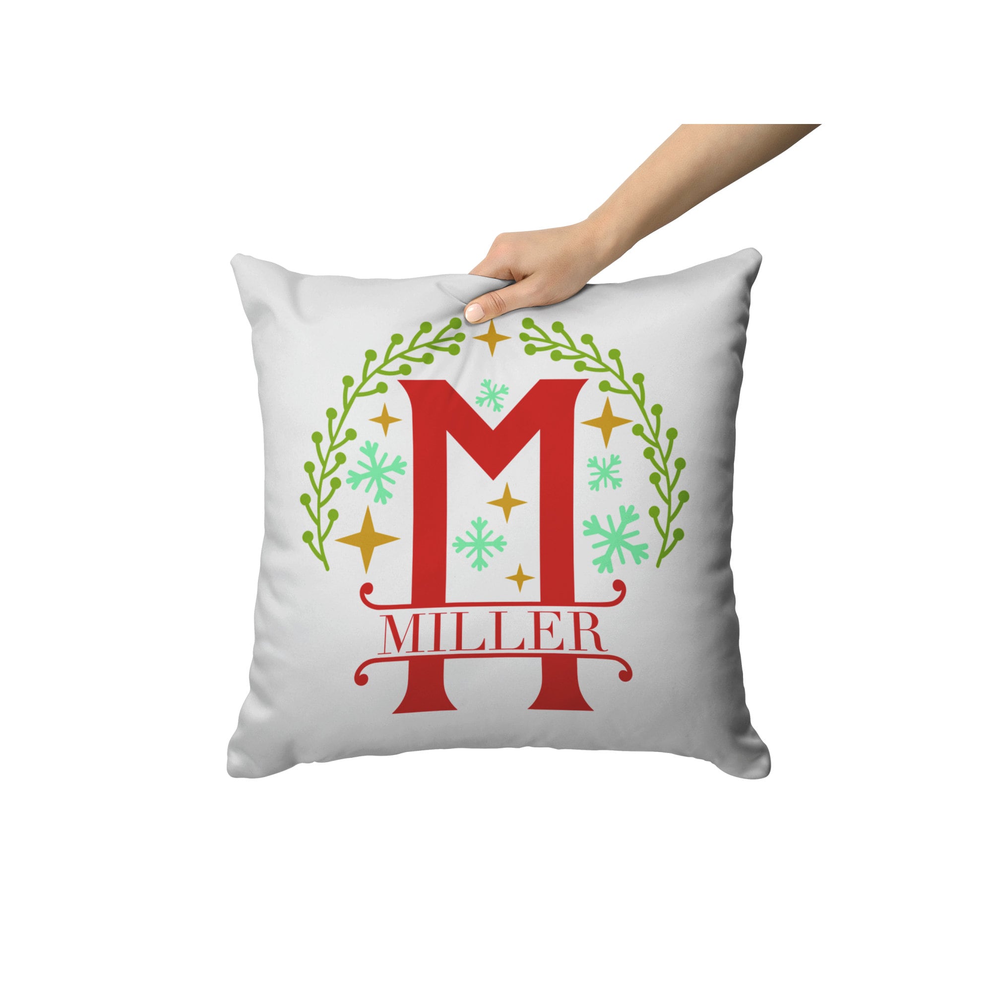 Monogrammed Holiday Pillow